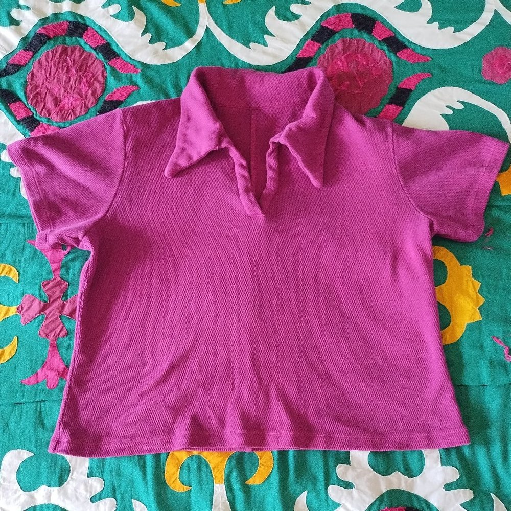 Fisherman Polo in Purple